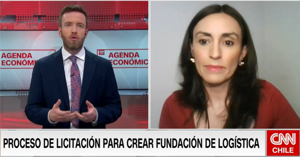 Mabel Lara en CNN con Sebastián Aguirre